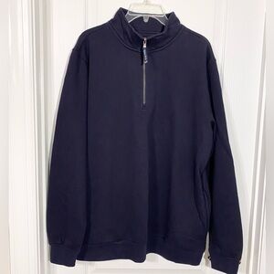Charles River Apparel Crosswind Quarter Zip Sweatshirt Navy Men’s Large